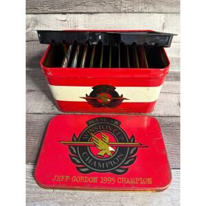 1995 Nascar Winston Championship Cup Tin 10 Metallic Metal Cards Jeff Gordon